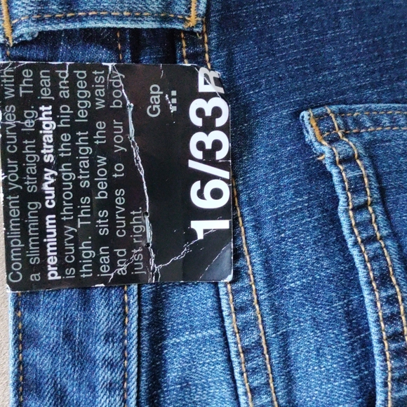 NWT!-{Gap}-Size 16-Women’s Premium Curvy Straight Denim Jeans - Picture 3 of 6
